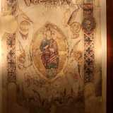 La prima immagine � quella di un Cristo in mandorla vestito di blu e rosso bruno